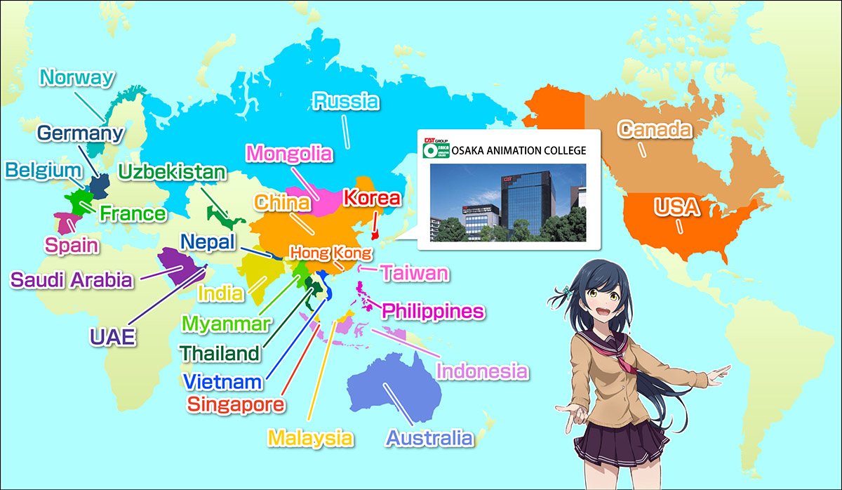 我们接收来自许多国家的众多国际学生。